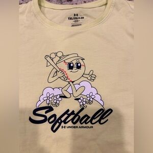 Under Armour Kids Softball Graphic Tee - Yellow